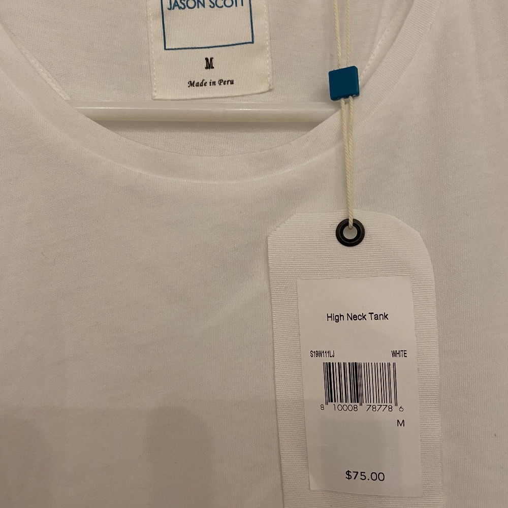 Jason Scott High Neck Tank NWT White M